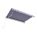 paramondo Gelenkarmmarkise Basic 2000 Markise Sonnenschutz Sichtschutz für Balkon & Terrasse, 400 x 300 cm (Breite x Ausfall), Block Blau-Weiß