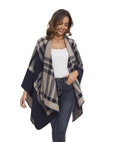 Elegante capa de punto premium chales para mujer con caída fluida 5