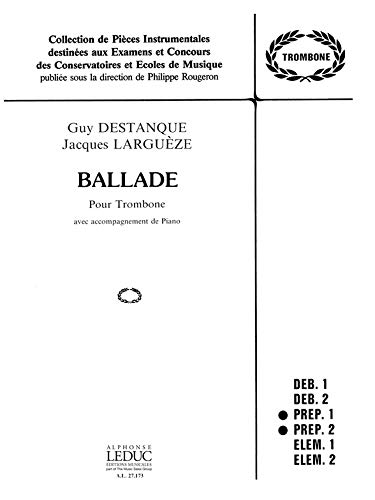 Guy & jacques destanque g.& largueze j.: ballade (trombone & piano)