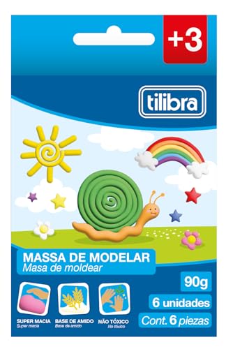 Tilibra – Massa para Modelar Macia 90g 6 Cores Académie