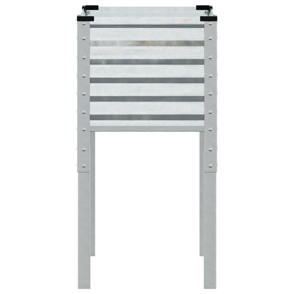 Fioriera Rettangolare 45x45x88 cm Acciaio Zincato | Vaso Profondo per Verdure, Erbe e Fiori, Resistente alle Intemperie, Decorativa per Giardino, Balcone o Terrazza
