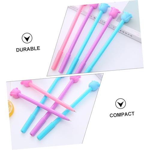 Baluue 12 bolígrafos de tinta gel 0.5mm flor rosa miniatura 5