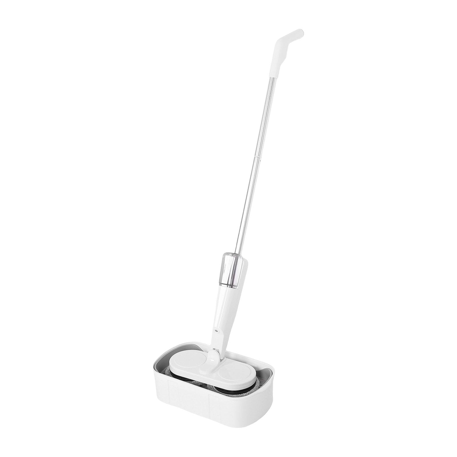 Fockety Mopa eléctrica inalámbrica, mopa giratoria eléctrica Recargable por USB con Luces integradas, Almohadillas Lavables y Cubo de Gran Capacidad, Limpiador de Suelos