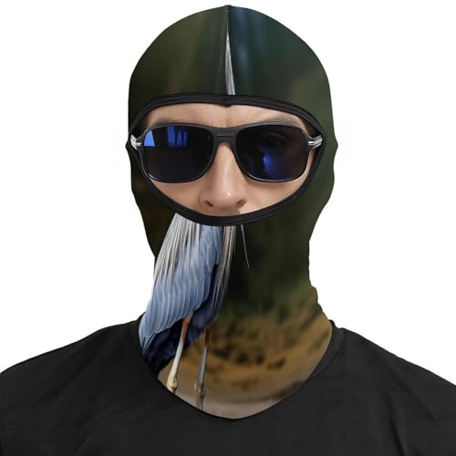 Balaclava térmica para hombres y mujeres, máscara facial estampada Heron para clima frío, equipo para motocicleta y esquí miniatura 3