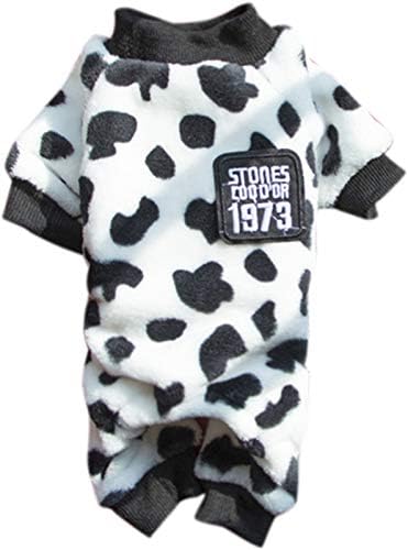 Woo Woo Pets Pet Costume Cows Doggie Jumpsuit Clothes Onesie Sweater Outfit Puppy Jumper Cat Pajama Winter Dog Coat Cotton Pajamas for Small Medium Large Dogs and Cats S