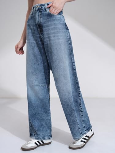 Image of Tokyo Talkies Women Cotton Baggy Jeans | Machine wash