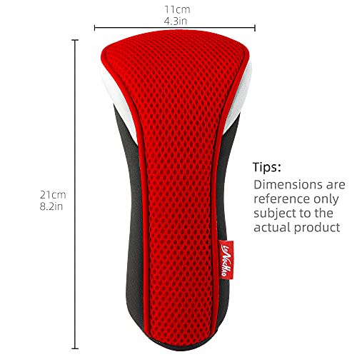 Kytai 4Pcs Golf Hybrid Club Head Cover With Interchangeable No. Tag Ut Cover (Red) #TOP1
