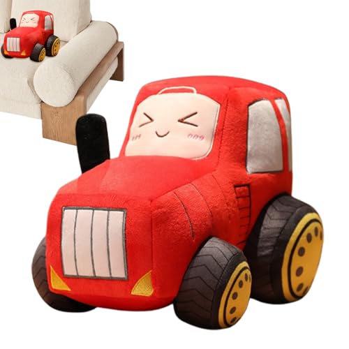 Peluche De Tractor: Linda Almohada De Dibujos Animados, Cojín Suave Para Automóvil, Juguete De Peluche , Textura De Tela Suave, Adorable Muñeca Coleccionable | Felpa Decorativa Para Dormitorio