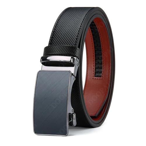 Men's Metal Automatic Buckle Belt With Adjustable Ratchet For Everyday Use Jcwpb219w-Rd 125cm2