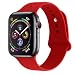 RUOQINI Compatible with Apple Watch Band 42mm 44mm,Sport Silicone Soft Replacement Band Compatible for Apple Watch Series 4/3/2/1 [M/L Size - Red]