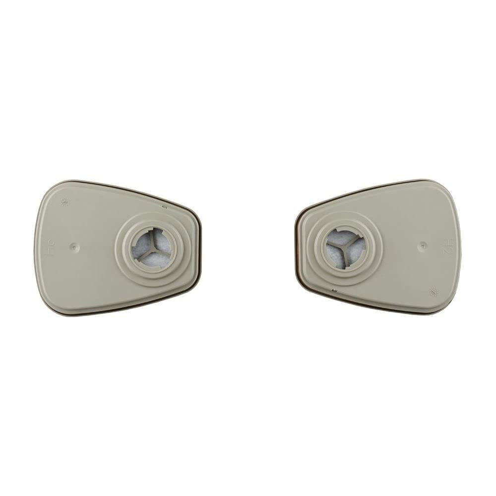 3M Respiratore semimaschera per verniciatura a spruzzo 6002C con filitri rimovibili, protezione di livello A2P2 da gas e vapori organici e polveri sottili-1 set & Filtro per Vapori Organici 6055, A2
