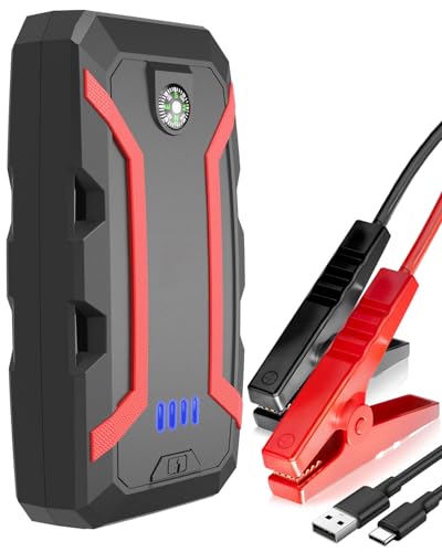 Lorrtta 2000A Peak Car Jump Starter Power Pack, 22200mAh Car Battery Booster & Power Bank, Portable Jump Starter for 12V Vehicles with LED Flashlight (Up to 6.0L Gas & 4.0L Diesel)