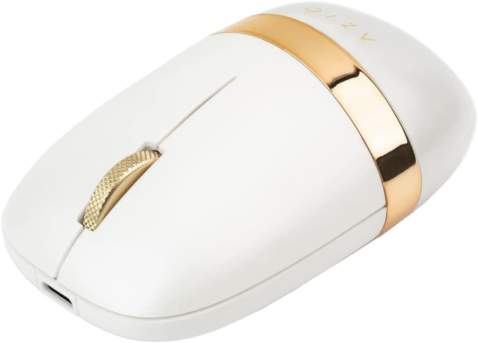 IZO Wireless Optical Mouse - Bluetooth 3.0 & 5.0/2.4G RF-USB, Ambidextrous Design, PixArt PAW3212 Sensor, 1000/1600/2400 DPI, Rechargeable, PC & Mac