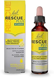Nelsons Rescue Remedy Plus Dropper, Flower Essences, B Vitamins, Emotional Wellness and Balance, Alcohol Free, Easy To Use Format 1 Dropper Bottle x 20 ml