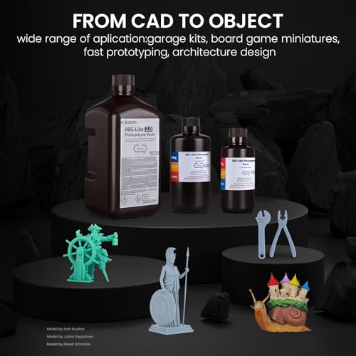 Image of ELEGOO ABS-Like 3D Printer Rapid Resin LCD UV-Curing Resin 405nm Standard Photopolymer Resin for LCD 3D Printing 500Gram White