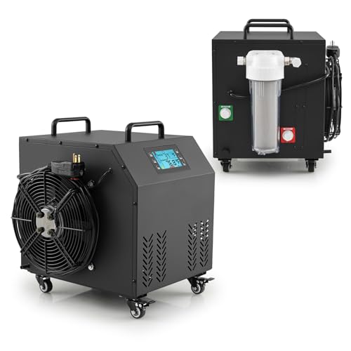 GYMAX Cold Plunge Chiller, Ice Bath Water Cooler with 2 Filters, App Control & Universal Wheels, 0.8HP 92Gal High Performance Water Chiller for Therapy & Recovery