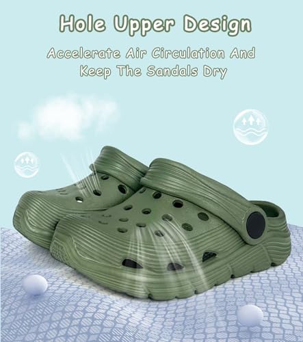 Image of Toddler Kids Garden Clog Slip On Slide Sandals Beach Water Shoes