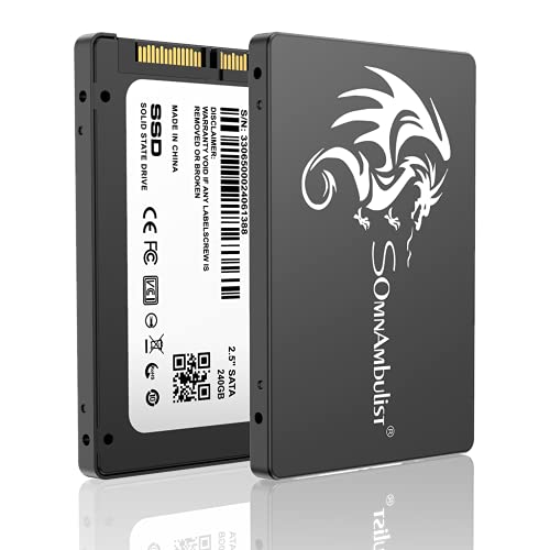 Somnambulist SSD 1TB SATA III 6GB/S Interno Disco sólido 2,5”7mm 3D NAND Chip Up To 520 Mb/s (Preto