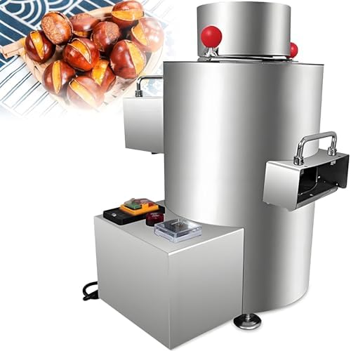 Automatic Chestnut Peeling Machine - Professional 12V/220V Stainless Steel Peeler, High Yield, Gentle on Nuts, Efficient Chestnut Sheller for Home & Commercial Use