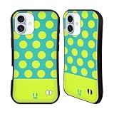 Installation simple et facile Head Case Designs Pois Chaux Et Sarcelles Nail Art Coque Hybride Compatible avec Apple iPhone 16 Plus