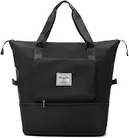Bolsa De Viagem Grande Hong Fu Impermeável expansível Multifuncional Multiuso(Academia, fitness, yoga e uso diário) Bagagem de mão Oxford Divisores internos Porta Celular Bolso Frontal