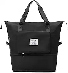 Bolsa De Viagem Grande Hong Fu Impermeável expansível Multifuncional Multiuso(Academia, fitness, yoga e uso diário) Bagagem de mão Oxford Divisores internos Porta Celular Bolso Frontal