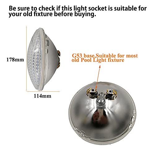 Monsing Koud wit 6000K zwembadverlichting PAR56 36W LED zwembadverlichting inhang onderwater vervanging 300W halogeen… - Image 5