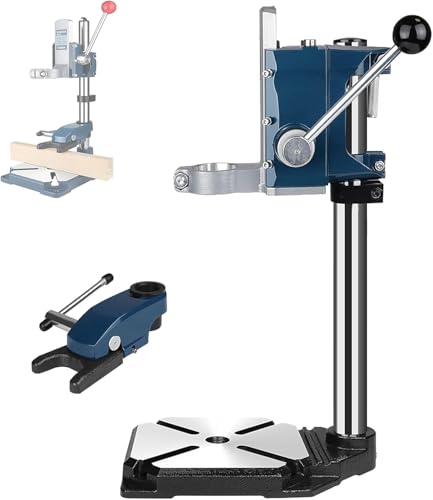 Adjustable Drill Press with Rotating Head and Workstation