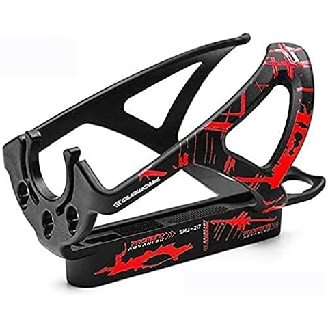 GOEXM Bike Water Bottle Cage, Durable Ultralight Plastic Water Drink Holder Rack Outdoor Bicycle Bottle Holder Cages Baskets with Two Tire Levers for MTB, Road Bike, Mountain Bikes (Red + Black) Cover