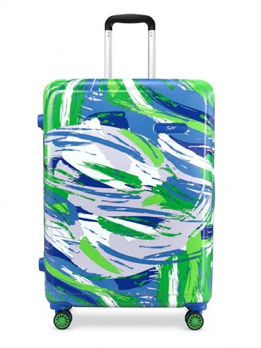 Image of Skybags Euphoria Printed Luggage Trolley Set with 8 Wheels and in-Built Combination Lock (55+65+75 cm) Unisex 5 Years International Warranty Dark Blue