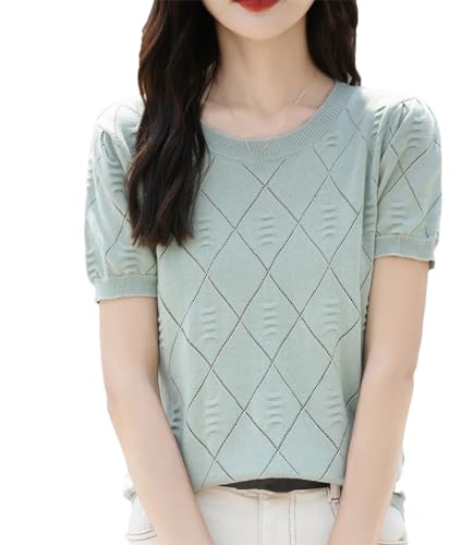 Pull d'été en coton confortable pour femmes solution haut doux et ample