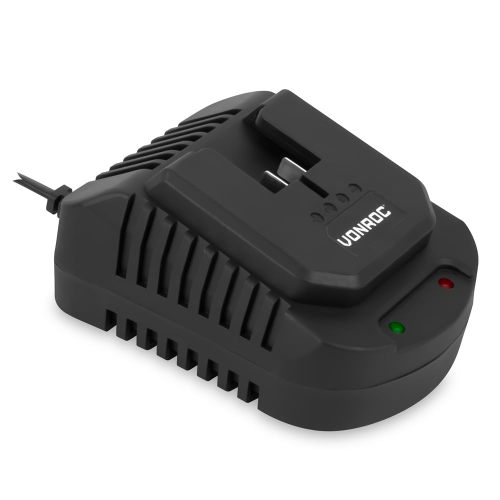 VONROC Chargeur Rapide 20V 86W 4,0A VPower Compatible avec Batteries CD828AA CD829AA CD801AA CD803AA