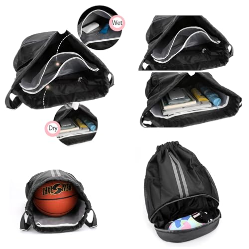 Lokapegy DRAWSTRINGGYMBACKPACK001 Black Drawstring Gym Bag thumb #4