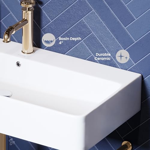 Fregadero de cerámica 91,4 cm Carre blanco oro anti manchas para ollas grandes 5