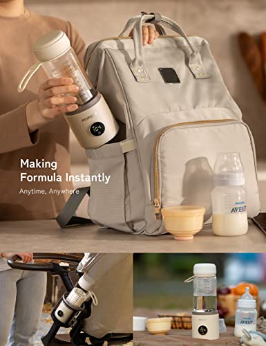 Momssy Portable Bottle Warmer, Baby Bottle Warmer For Breastmilk Formula Heating, Smart 4 Temperature Setting With Usb Rechargeable Cordless, Auto Shut-Off, Multifunctional Travel Bottle Warmer #TOP5