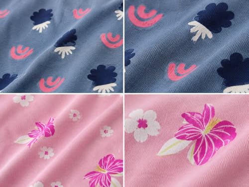Image of NammaBaby Girl's Cotton Graphic Print Night Suit and Payjama Set - Multipack