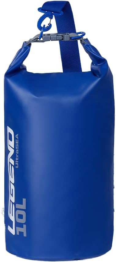 Legend UltraSEA Waterproof Dry Bag 5L/10L/20L/30L - Drybag Waterproof Bag for Kayaking, Swimming & Travel, Roll Top Floating Dry Bag, Lightweight Dry Sack for Boating, Rafting and Beach - 10L Blue
