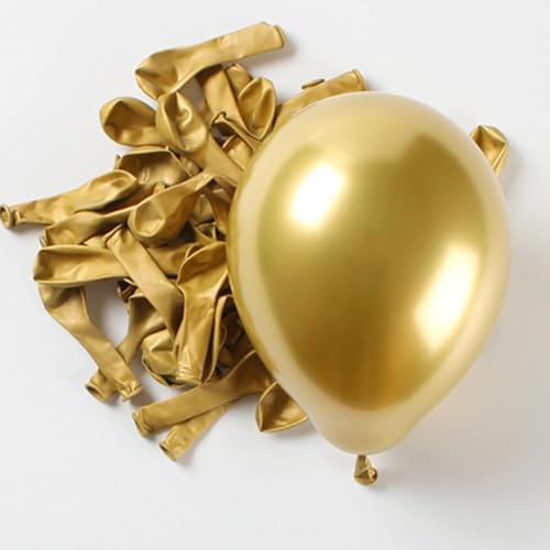 Image of 30 pcs Blue Gold Chrome and White Metallic Balloons for Birthday Decorations, Anniversary, Engagement, Wedding, Baby Shower, Welcome Baby Party Decorations (30 Pcs, Blue White Gold ch)