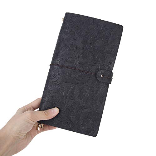 Leather Travel Journal Personal Organiser, UBAYMAX Bound Refillable Handmade Journal Personalized Notebook, A5
