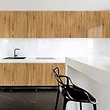 Holzoptik Klebefolie - EICHE VINTAGE COGNAC - Dekofolie Holzmaserung, Holzdesign Folie, Möbelfolie, selbstklebende Folie, 88cm x 2m, Stärke 0,1 mm