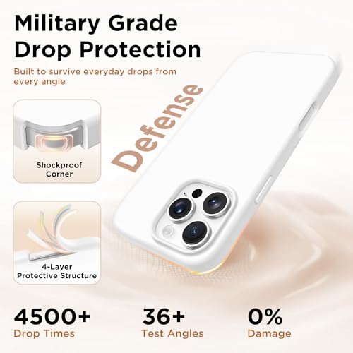 Image of GolbinBox Magnetic for iPhone 16 Pro Case, Silicone Cover, White
