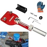 GEAROLL 77750 Oil Filter Cutter Tool with Vise Jaw Plate, Oil Filter Cutter Cutting Tool for Filter Cutting Range 2-3/8' to 5' (Red)