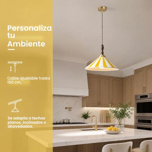 Lámpara de cerámica moderna E27 regulable para salón dormitorio y techo de cocina 4