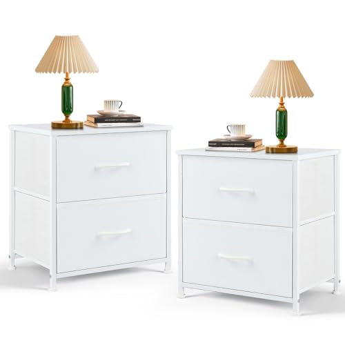 Nightstand Set of 2 Small 2 Drawer Dresser End Table Bedside Furniture