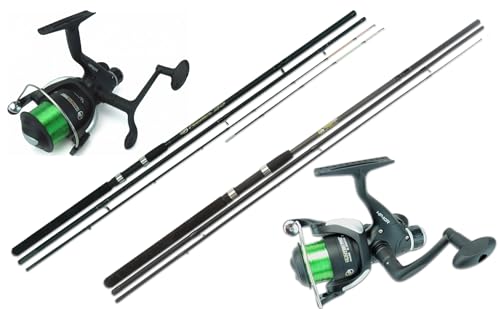 Hunter Pro Dual Discipline Fishing Set: 10 ft Carbon Float Match Rod & HP40R Reel + 11 ft Twin Tip Feeder Rod & HP50R Reel