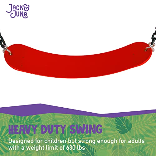 Jack & June Red Belt Playset Swing With 80” Chains Made For 5’ And 6’ Deck Height #TOP4