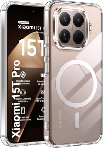 Xiaomi 15T Pro �P�[�X�S���� MagSafe�Ή� �}�O�l�b�g���� �}�O�Z�[�t�Ή� 15T Pro 5G �J�o�[ �S�ʕی� �ϏՌ� ���^ �y�� �w��h�~ ���΂݂Ȃ� (����, �V���I�~ 15T �v��)