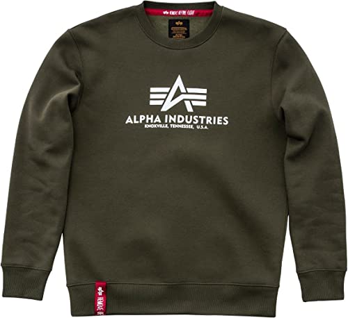 Alpha Industries Basic Sweater Camo Sweatshirt für Herren Black Camo – Ansicht 5
