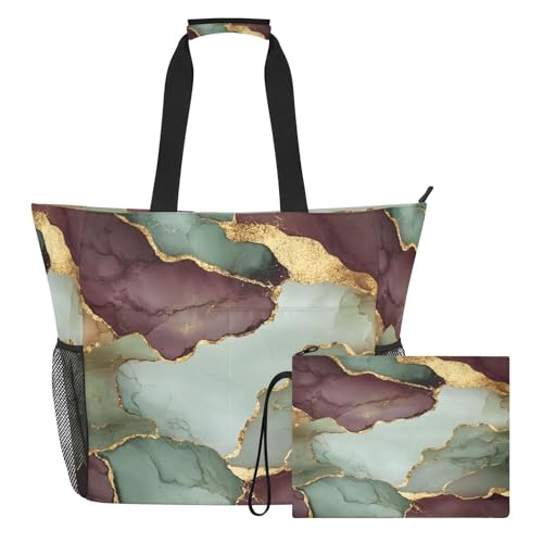 Sac fourre-tout lavable avec fermeture éclair poches en maille pour jouets et serviettes