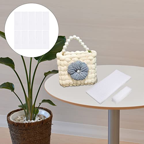 30 folhas de tela de plástico transparente, tela de bordado de plástico para bordar, fios de acrílic